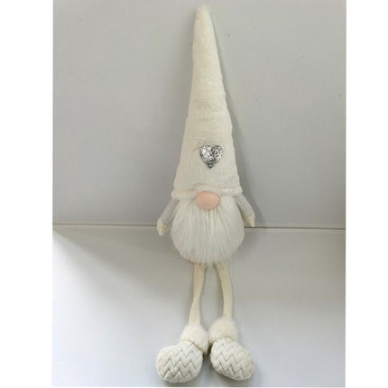 Gnome kerstkabouter | Kerstdecoratie voor binnen | Kabouter Gnome Dwerg Kerst WIT 23X15X85 cm