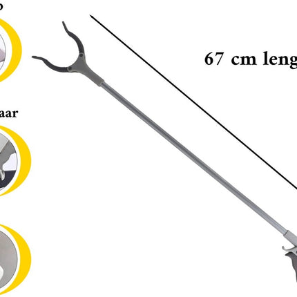 Afvalgrijper/ Grijphulp 67 cm - Grijs