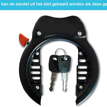 Lynx Ringslot Fiets 62mm Gehard Staal Zwart – Voor Stadsfiets of Elektrische Fiets – Sterke Weerbestendige Fietsbeveiliging – Beste Goedkope Ringslot – Inclusief 2 Sleutels
