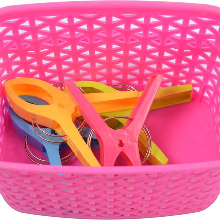 Wasknijpermandje voor knijpers - Mandje voor je knijpers afmeting 22x13x12.5 Roze