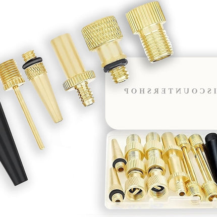 Fietsventiel verschillend - Adapter set fietsventiel 14 stuks - Verloopnippels Fietspomp - 14 Stuks - Adapter Fietsventiel - Ballenpomp - Universeel