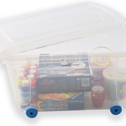Opbergbox op wielen | Rollerbox | hele stevige opbergbox | inhoud 45 liter