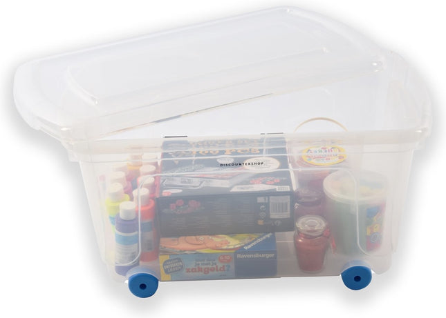 Opbergbox op wielen | Rollerbox | hele stevige opbergbox | inhoud 45 liter