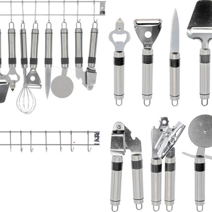 Keukengerei-sets -keukengereedschapset 9-dlg- roestvrij staal