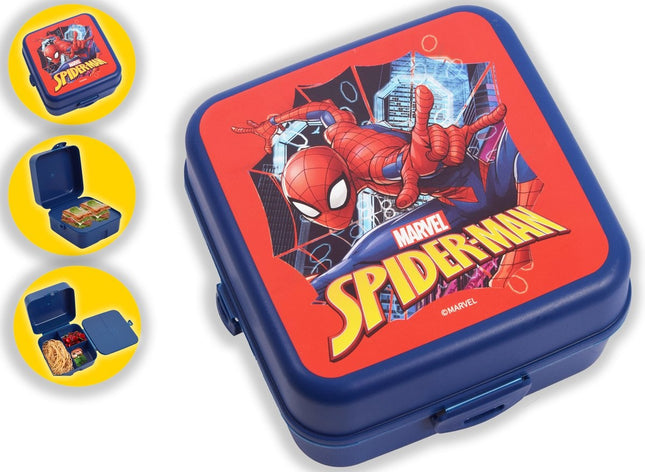 Spiderman Broodtrommel - Lunchbox voor Kinderen met 4 Compartimenten 