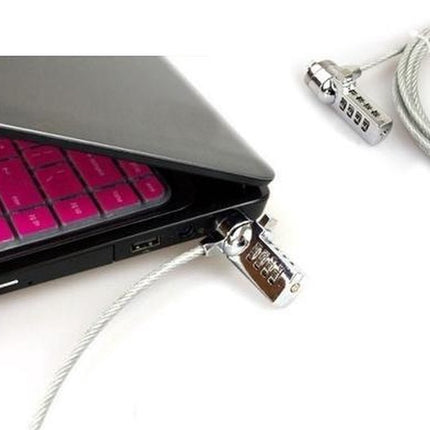 Premium Anti-diefstal Computerbeveiligingskabel met Dubbel Cijferslot | Ketting Slot voor Laptop | Kettingslot Notebook | Computerslot Pc | Anti Diefstal Computer | Beveiligingskabel | Computerketting
