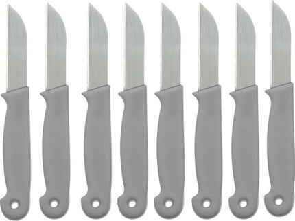 Schilmesje 8 stuks - 16 cm grijs