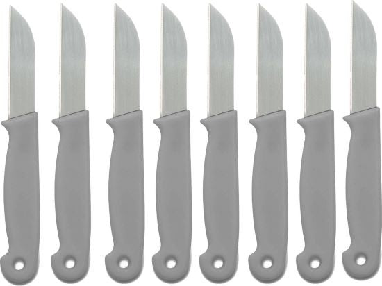 Schilmesje 8 stuks - 16 cm grijs