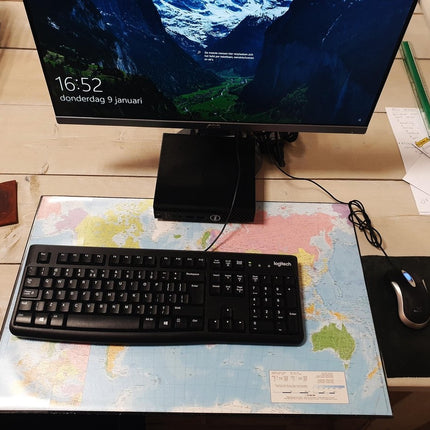 Bureau-onderlegger wereldkaart 38 x 58 cm