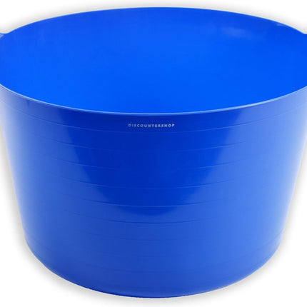 Stevige Flexibel Emmer Wasmand | Kuipen |75 liter Blauw | 59x63x41 CM | Wasmachine | Mand | Opbergmanden | Grote manden | Ronde manden