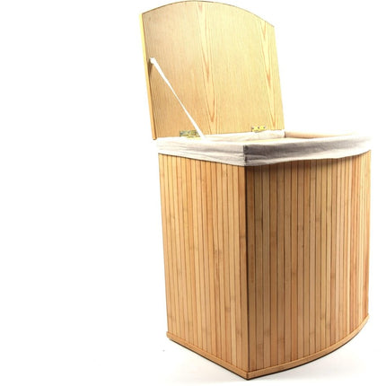 2-Delige Wasmanden met deksel | Wasmand Duurzaam | waszak katoen | Wasmand bamboe | 64L / 33L