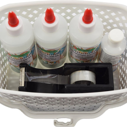 Opbergmand Opbergbakje Kunststof opbergbak met handgrepen 5 liter wit opberger 22 x 12,9 x 15 cm Rattan