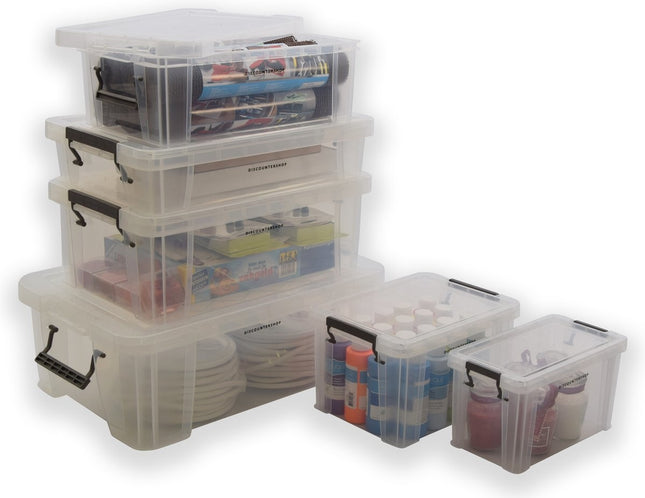 Set van 6 Opbergboxen| Opberger | Opbergbak | Opbergdoos | Opbergbakken | Bakken | polypropyleen