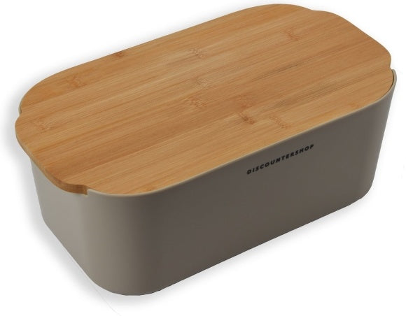 Broodtrommels - Broodtrommel met bamboe deksel - brooddoos - vershouddoos-Beige