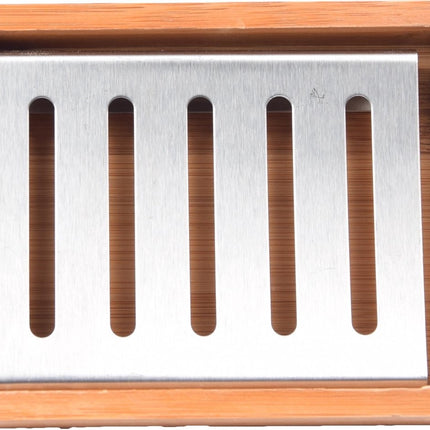 Discountershop set - Badaccessoires bamboe, 3-delige badkamerset van zeepdispenser, zeepbakje en toilet borstel, naturel