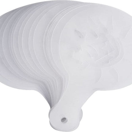 16 Cappuccino Koffie Barista Stencils Sjabloon Strooipad Duster Spray - Cappuccino sjabloon - Herbruikbaar Barista Set - Cacao Sjablonen - 16 stuks - Wit