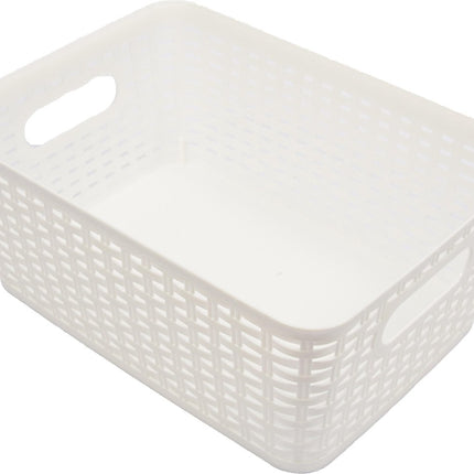Opbergmand |Mand Rattan 36x26x15cm  Wit