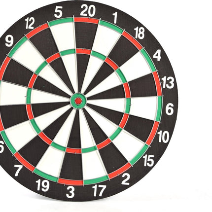 Dartbord - 40,5 cm - tweezijdig - met 6 darts