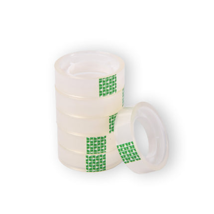 Transparante Verpakkingstapes - Set van 6 - Transparante Plakbandrollen - 12mm x 10m - Lichtgewicht Plastic