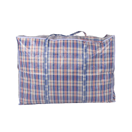 Compacte Opbergtas met Ritsluiting - 130L - Voor Georganiseerde Opslag - 80cm x 58cm x 28cm - Blauw & Wit & Rood