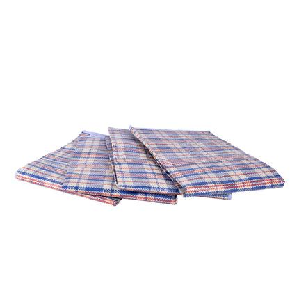 Ruime Opbergtas XXL - Praktische Wastas - 130L Volume - 80cm x 58cm x 28cm - Blauw, Wit & Rood - 4x Opbergtas met Ritsluiting