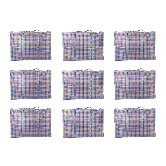 Stevige Opbergtas XXL - 130L - Blauw, Wit & Rood - 9x Opbergtas met Ritsluiting