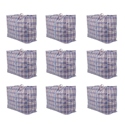Stevige Opbergtas XXL - 130L - Blauw, Wit & Rood - 9x Opbergtas met Ritsluiting