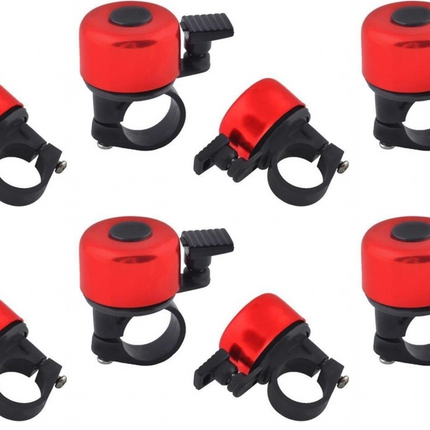Aluminium Fietsbel Rood – Mini Fietsbel voor Racefiets, Kinderfiets & Stadsfiets – Beste Fietsbel Geluid – Universele & Goedkope Fietsaccessoire