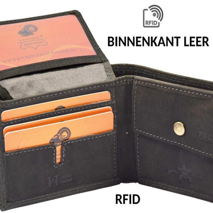 Portemonnee heren- dames luxe leer RFID anti-skim volledig leer van binnen en buitenkant - hoge kwaliteit portefeuille heren-dames leer - mannen cadeautjes, cadeau voor man-vrouw Billfold - Antraciet
