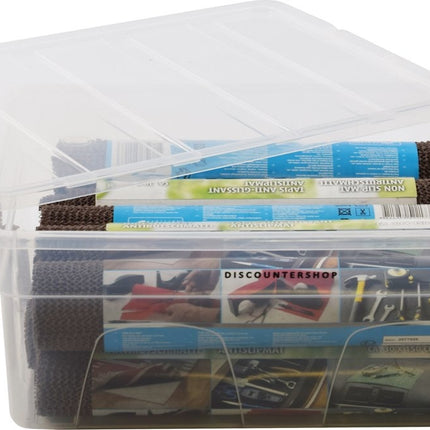 Opbergbox Transparant - 36 cm - Polypropeen - Opberger - Opbergbakken - Opbergdoos -11liter - 36x26x14 CM