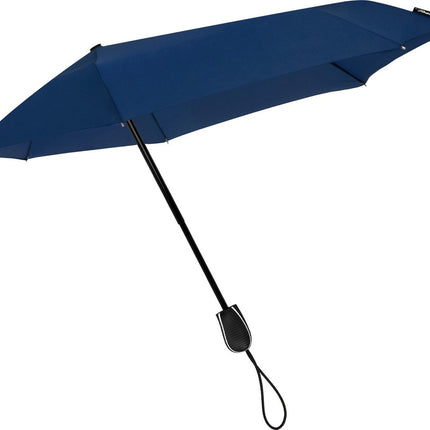 Stormparaplu - Antistorm paraplu - STORMini Aerodynamische opvouwbare stormparaplu Blauw - handopening Blauw