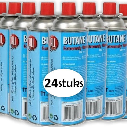 Gasfles butaan gasbus met inhoud van 227gram - 24 stuks in de verpakking