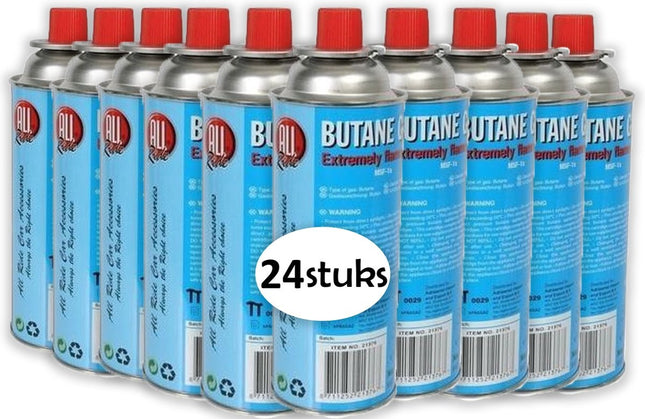 Gasfles butaan gasbus met inhoud van 227gram - 24 stuks in de verpakking