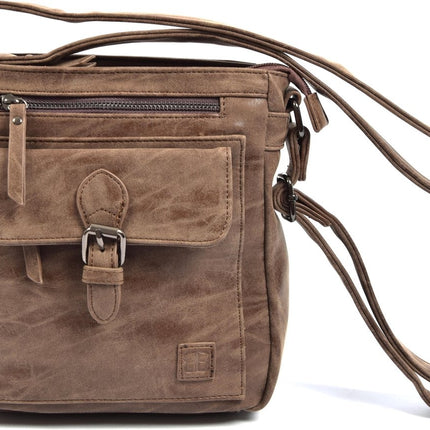 Schoudertas - Crossbodytas - tassen - tassen dames - tassen kopen - tassen hengsel - tassen Bruin- Dames tas - handtas - handtassen - handtas dames - handtassen dames - handtas Bruin - WDL-3182