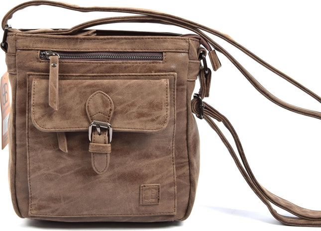 Schoudertas - Crossbodytas - tassen - tassen dames - tassen kopen - tassen hengsel - tassen Bruin- Dames tas - handtas - handtassen - handtas dames - handtassen dames - handtas Bruin - WDL-3182