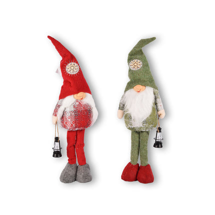 gnoom kerst | Rood | Gnoom | polyester | 270g | kerstmis | voor Binnen | met Pluche | Kerstbeelden | 55cm*15.5cm
