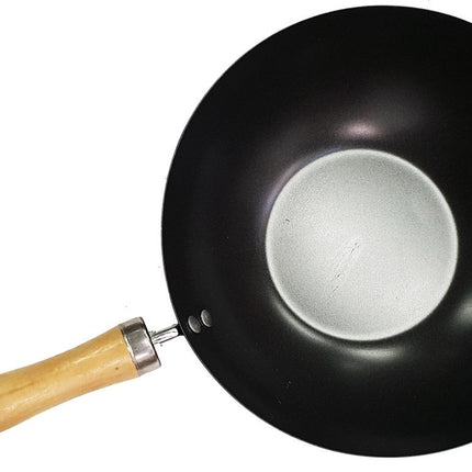 Wokpan - houten handvat - non-stick - Ø 28 cm - Wok 28cm houten handvat