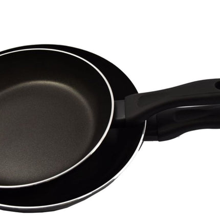 2-delige Tefal Pannenset Keramisch | Zwarte Inductiepannen | Koekenpannen 24 & 28 cm 