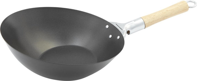 Wok around ø28cm zw plaatst 1,5mm