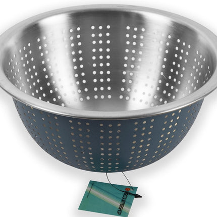Kleine Keuken vergiet rvs - blauw 24 cm