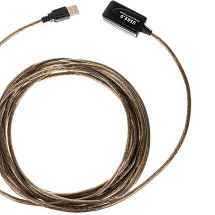 Discountershop® USB verlengkabel - USB2.0 - 10 meter snelheden tot 480 Mbit/s actieve USB2.0 poort die minimaal 500 mA
