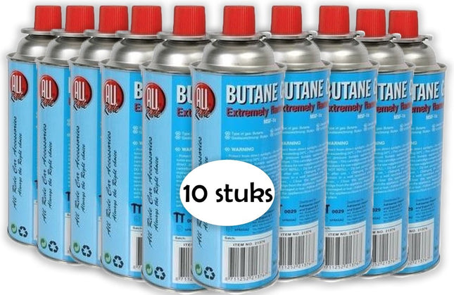 Gasfles butaan gasbus met inhoud van 227gram - 10 stuks in de verpakking