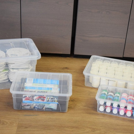 Set van 4 Opbergboxen| Opberger | Opbergbak | Opbergdoos | Opbergbakken | Bakken -5liter ,11 liter |12 liter,22 liter