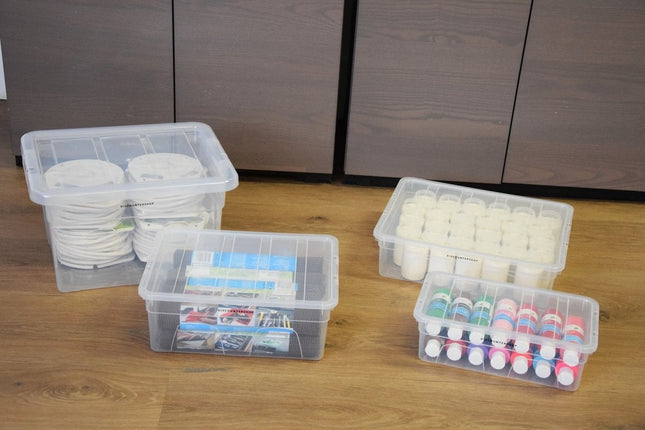 Set van 4 Opbergboxen| Opberger | Opbergbak | Opbergdoos | Opbergbakken | Bakken -5liter ,11 liter |12 liter,22 liter