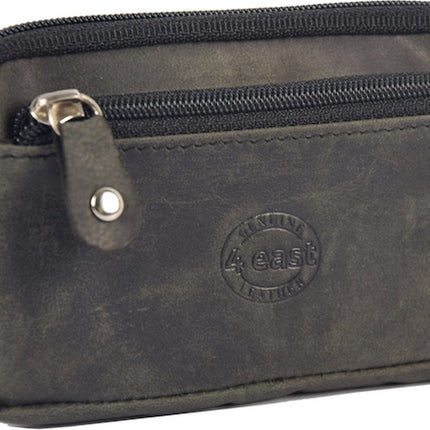 Auto sleutel portemonnee leer – RFID sleuteletui heren & dames – compacte sleutel organizer en kleine portemonnee met rits