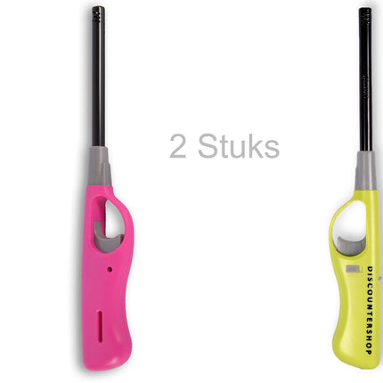 2 Stuks Elektrische Keuken Aansteker Set - Krachtige Mini Aanstekers - Kunststof - 4x25x25 cm 