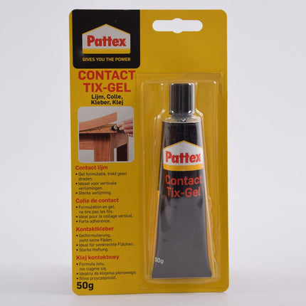 Pattex Contactlijm Transparant – 4 Tubes van 50g (200g Totaal) – Sterke Contactlijm voor Hout, Metaal, Kunststof & Leder – Glashelder, Hittebestendig