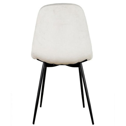 Eetkamerstoelen Kuipstoel corduroy - Lichtgrijs Velvet eetkamerstoel - Fluweel stoel Velvet stoelen - Eetkamerstoelen - Eettafel stoelen