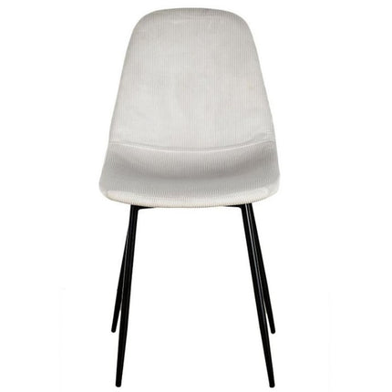 Eetkamerstoelen Kuipstoel corduroy - Lichtgrijs Velvet eetkamerstoel - Fluweel stoel Velvet stoelen - Eetkamerstoelen - Eettafel stoelen