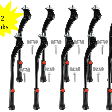 Verstelbare Fietsstandaard Enkel 24-28 Inch – Aluminium Zwart – Voor Stadsfiets, Transportfiets, Mountainbike & Hybridfiets | Fietsstandaard 24 26 28 Inch
